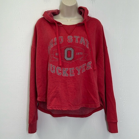 Colosseum - Ohio State Buckeyes Graphic Red Hooded Sweatshirt Size Medium - Picture 1 of 10